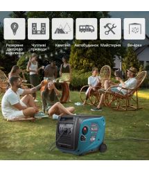 Könner & Söhnen Генератор инверторный бензиновый KS 4000iE S, 230В, 4.0кВт, электростартер, 40кг