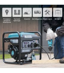 Генератор інверторний бензиновий Konner&Sohnen KS 3300i, 230В, 3.3кВт (KS3300i)