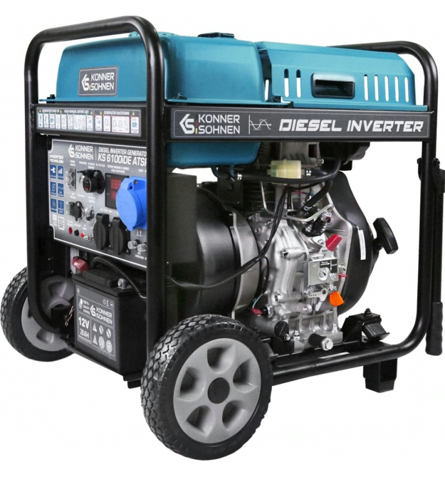 Könner & Söhnen Генератор дизельный инверторный KS 6100iDE ATSR, 230В, 5.5кВт, АВР(ATS), электростартер, 98кг