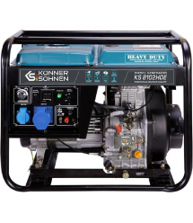 Könner & Söhnen Генератор дизельный KS 8102HDE (EURO II), 230В, 6.5кВт, электростартер, 117кг