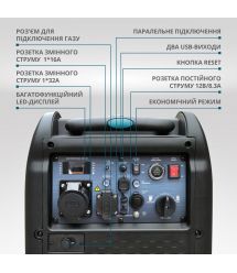 Генератор газово-бензиновый инверторный Konner&Sohnen KS 5500iEG S, 230В, 5.5кВт (KS5500iEGS)