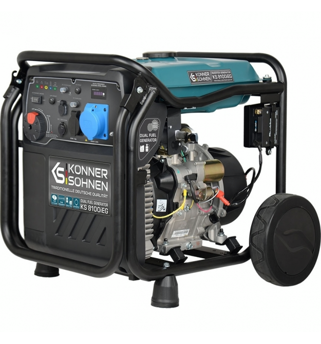 Könner & Söhnen Генератор газо-бензиновый инверторный KS8100IEG, 230В, 8.5кВт, электростартер, 68кг