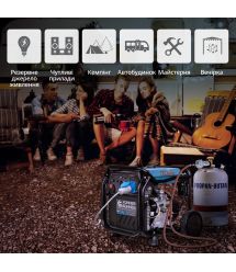 Könner & Söhnen Генератор газо-бензиновый инверторный KS8100IEG, 230В, 8.5кВт, электростартер, 68кг