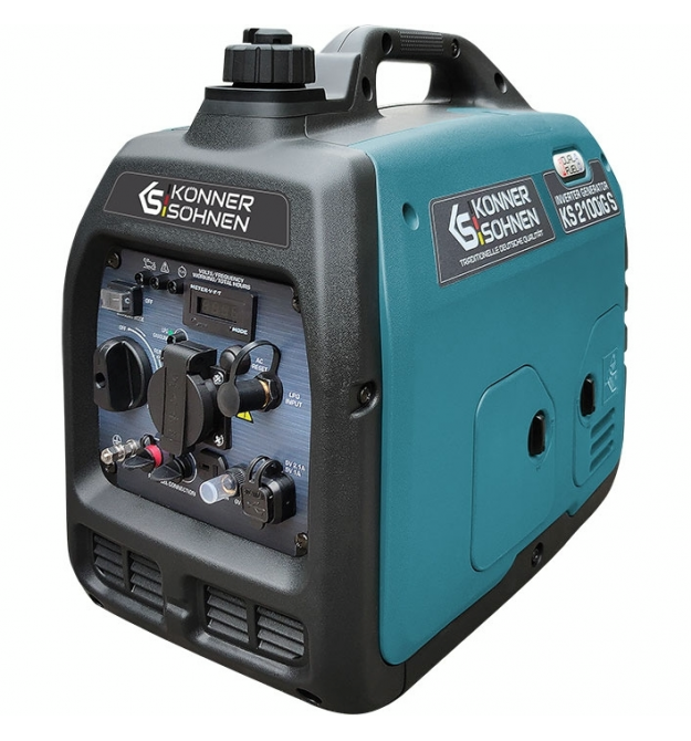 Könner & Söhnen Генератор газо-бензиновый инверторный KS 2100IGS, 230В, 2.0кВт, электростартер, 19кг