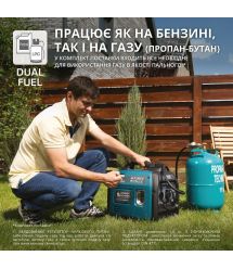 Könner & Söhnen Генератор газо-бензиновый инверторный KS 2100IGS, 230В, 2.0кВт, электростартер, 19кг