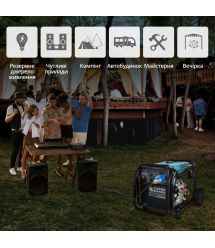 Könner & Söhnen Генератор бензиновый инверторный KS 8100iE ATSR, 230В, 8.5кВт, АВР(ATS), электростартер, 68кг