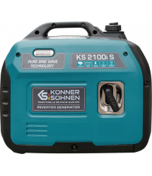 Könner & Söhnen Генератор бензиновый инверторный KS 2100IS, 230В, 2.0кВт, ручний стартер, 18.5кг