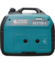 Könner & Söhnen Генератор бензиновый инверторный KS 2100IS, 230В, 2.0кВт, ручний стартер, 18.5кг