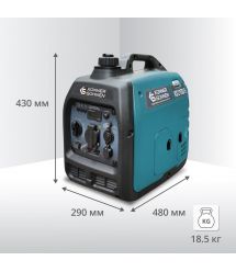 Könner & Söhnen Генератор бензиновый инверторный KS 2100IS, 230В, 2.0кВт, ручний стартер, 18.5кг