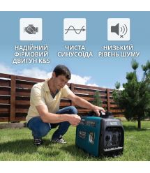 Könner & Söhnen Генератор бензиновый инверторный KS 2100IS, 230В, 2.0кВт, ручний стартер, 18.5кг