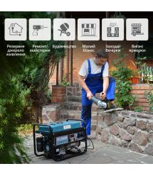 Könner & Söhnen Генератор бензиновый KS 3000, 230В, 3кВт, ручной запуск, 41.5кг