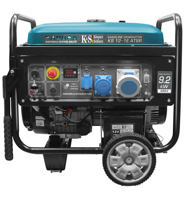 Könner & Söhnen Генератор бензиновый KS 12-1E ATSR, 230В, 9.2кВт, АВР(ATS), электростартер, 120кг