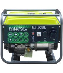 Könner & Söhnen Бензиновый генератор KSB 6500C, 230В, 5.5кВт, ручной запуск, 66.6кг