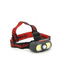 Налобний Ліхтарик KX-302, 3+3 реж., COB, корпус-пластик, водостійкий, 18650 акумулятор, USB кабель, BOX