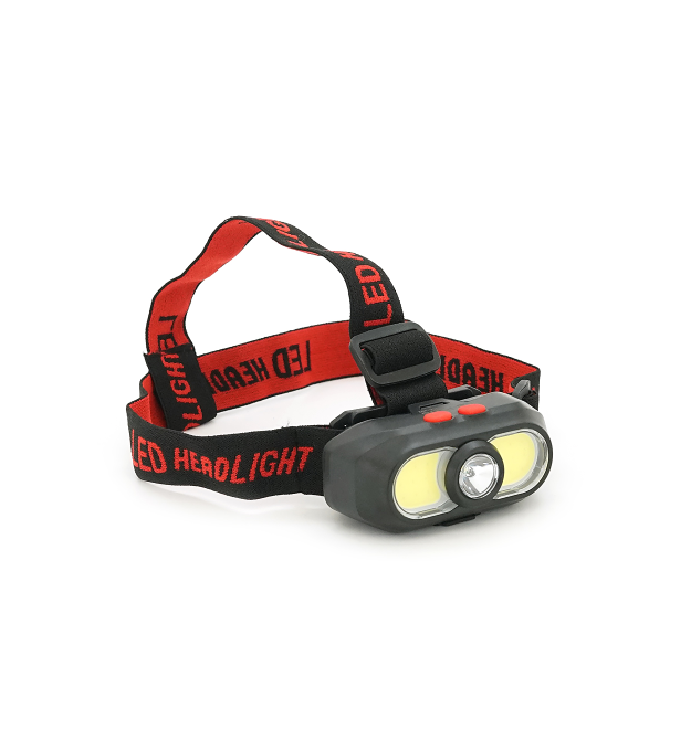 Налобний Ліхтарик KX-302, 3+3 реж., COB, корпус-пластик, водостійкий, 18650 акумулятор, USB кабель, BOX