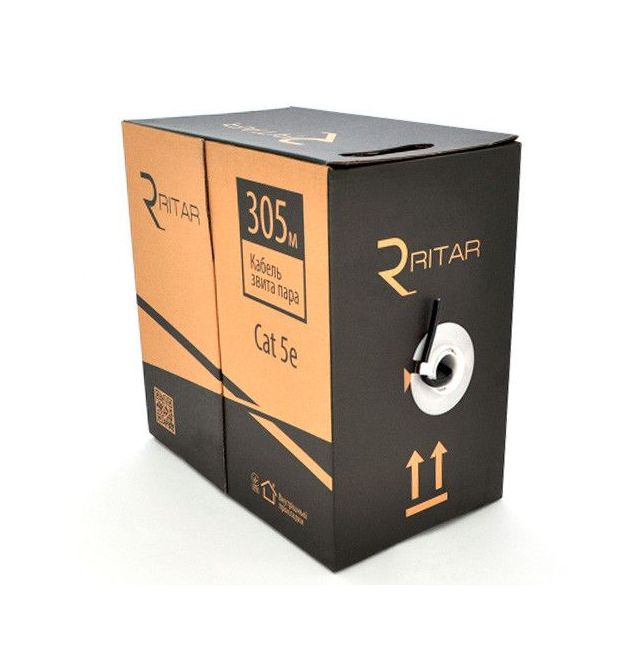 Кабель Ritar КНП UTP 4x2x0.5 мм², для наружных работ, 305 м Кабель Ritar КНП UTP 4x2x0.5 мм², для наружных работ, 305 м