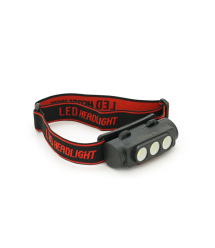 Налобний ліхтарик CY-2119A, 3 Cob, White+Red, 3+3 режими, корпус: пластик, водостійкий, ip44, живлення АКБ 18650, Type-C кабель,