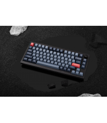 Keychron Клавиатура механическая V1 Max 84Key, Gateron Jupiter Banana, WL/BT/USB-A, QMK, Hot-swap, Knob, EN/UKR, RGB, черный