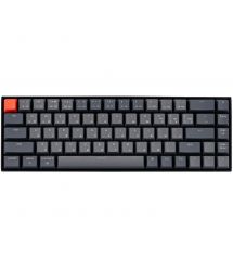 Keychron Клавиатура механическая K6 68Key, Gateron G Pro Brown, BT/USB-A, EN/UKR, White LED, Чорний