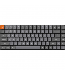 Keychron Клавиатура механическая K3 Max 84Key, Gateron MX 2.0 Blue, WL/BT/USB-A, QMK, EN/UKR, White Led, черный