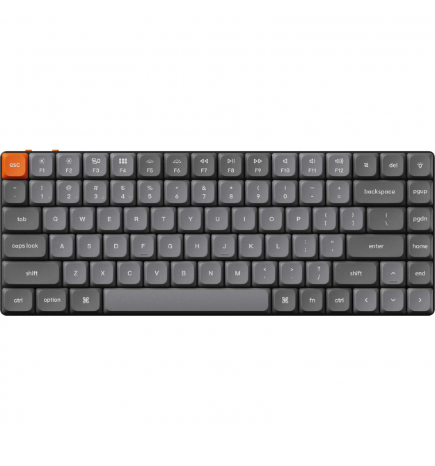Keychron Клавиатура механическая K3 Max 84Key, Gateron MX 2.0 Blue, WL/BT/USB-A, QMK, EN/UKR, White Led, черный
