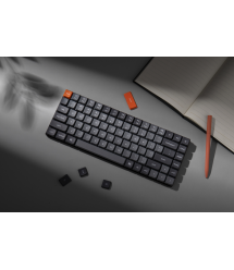 Keychron Клавиатура механическая K3 Max 84Key, Gateron MX 2.0 Blue, WL/BT/USB-A, QMK, EN/UKR, White Led, черный