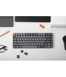 Keychron Клавиатура механическая K3 Max 84Key, Gateron MX 2.0 Blue, WL/BT/USB-A, QMK, EN/UKR, White Led, черный