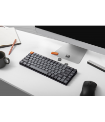 Keychron Клавиатура механическая K3 Max 84Key, Gateron MX 2.0 Blue, WL/BT/USB-A, QMK, EN/UKR, White Led, черный