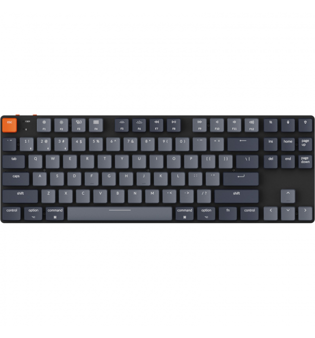 Keychron Клавиатура механическая K1SE 87Key, Gateron Red, BT/USB-A, Low Profile, EN/UKR, White Led, черный