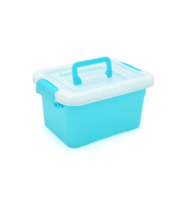 Пластиковий переносний ящик для інструментів 250 х 185 х 125 мм, блакитний