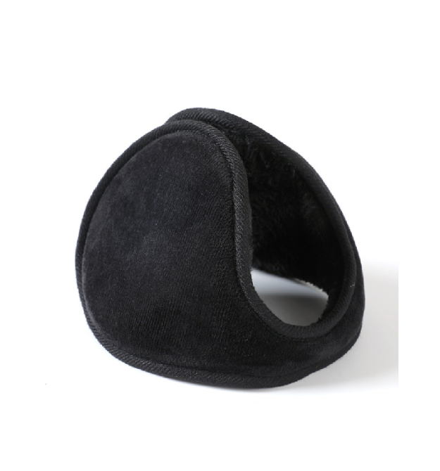 Зимові теплі амбушюри - навушники, плюш - оксамит, чорний