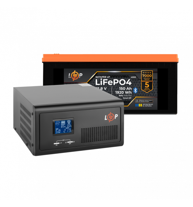 Комплект резервного питания LogicPower ИБП 1000W + литиевая (LiFePO4) батарея 1920 Wh