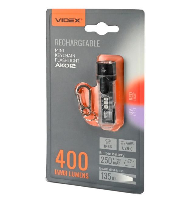 Портативный многофункциональный фонарик VIDEX VLF-AK012 400Lm 5000K