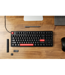 Keychron Клавиатура механическая C3 Pro 87Key, K pro Red, USB-A, QMK, Hot-swap, EN/UKR, RGB, черный