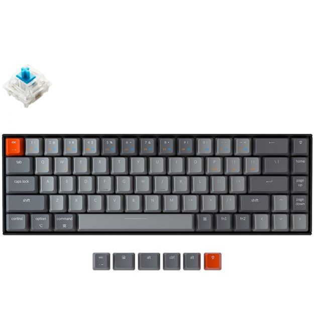 Keychron Клавиатура K6 68 Key Hot-Swap RGB Blue