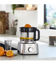 Kenwood Кухонный комбайн MultiPro Express, 1000Вт, чаша-пластик, корпус-пластик, насадок-5, серебристый