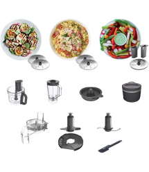 Kenwood Кухонный комбайн MultiPro Express, 1000Вт, чаша-пластик, корпус-пластик, насадок-5, серебристый