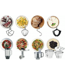 Kenwood Кухонная машина Titanium Chef Baker, 1200Вт, чаша-металл, корпус-металл, насадок-7, встроенные весы, серебристый