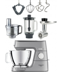 Kenwood Кухонная машина Titanium Chef Baker, 1200Вт, чаша-металл, корпус-металл, насадок-7, встроенные весы, серебристый