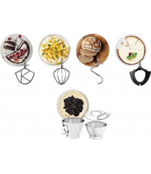 Kenwood Кухонная машина Titanium Chef Baker, 1200Вт, чаша-металл, корпус-металл, насадок-3, встроенные весы, серебристый