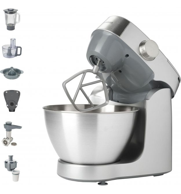 Kenwood Кухонная машина Prospero, 1000Вт, чаша-металл, корпус-пластик, насадок-7, серебристый