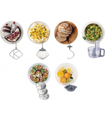 Kenwood Кухонная машина Prospero, 1000Вт, чаша-металл, корпус-пластик, насадок-5, белый