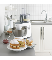 Kenwood Кухонная машина MultiOne, 1000Вт, чаша-металл, корпус-пластик, насадок-8, белый