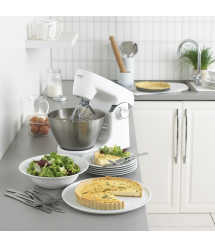 Kenwood Кухонная машина MultiOne, 1000Вт, чаша-металл, корпус-пластик, насадок-8, белый