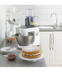 Kenwood Кухонная машина MultiOne, 1000Вт, чаша-металл, корпус-пластик, насадок-8, белый