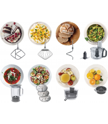 Kenwood Кухонная машина MultiOne, 1000Вт, чаша-металл, корпус-пластик, насадок-8, белый