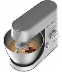 Kenwood Кухонная машина Chef, 1000Вт, чаша-пластик, корпус-металл, насадок-3, серебристый