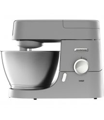 Kenwood Кухонная машина Chef, 1000Вт, чаша-пластик, корпус-металл, насадок-3, серебристый