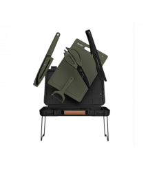 Набір із 6 предметів СВ20261 для барбекю, щипці, ножиці, дошка, ніж, очищення, кейс - столик