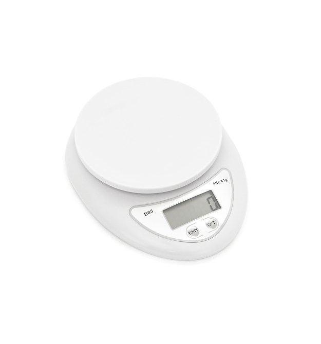 Ваги точні кухонні з круглою чашкою B05, 0,001-5 кг, живлення 2 батарейки АА, Box